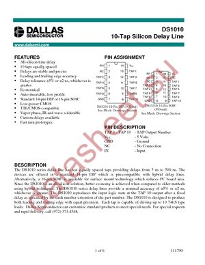 DS1010S-125/T&R datasheet  